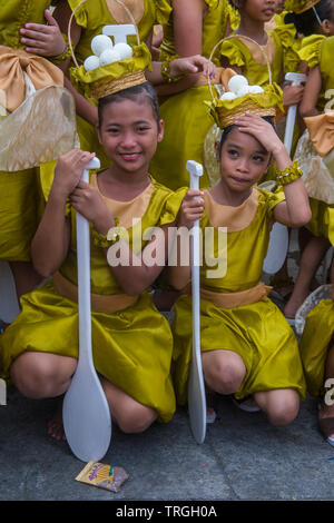 Participants in the Higantes festival in Angono Philippines Stock Photo