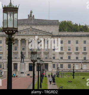 Front view of Stormont, the home of the Northern Ireland Assembly Stock Photo