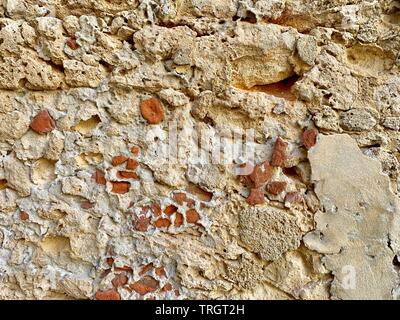 Rough brick and cement wall for backdrop Stock Photo