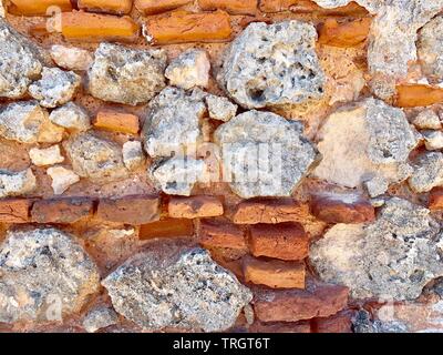 Rough brick and cement wall for backdrop Stock Photo