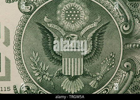 US one dollar bill closeup macro, 1 usd banknote Stock Photo - Alamy