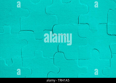 Jigsaws puzzles / blue of Jigsaw pieces on texture background Stock Photo