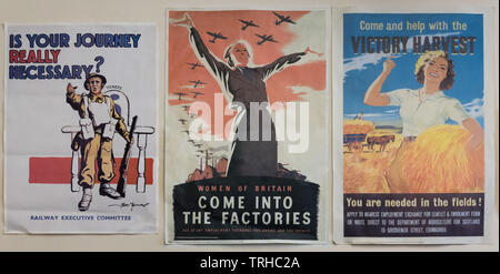 World War II posters, Wales, UK Stock Photo