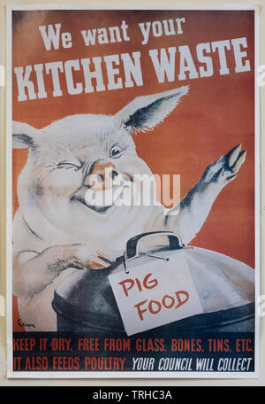 World War II poster, Wales, UK Stock Photo