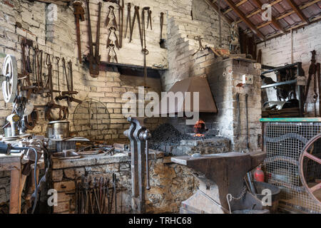 Blacksmith, Gower Heritage Centre, Wales, UK Stock Photo