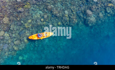 Kayaking in Fjords near Tufi, Cape Nelson, Papua New Guinea Stock Photo