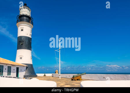 Farol da Barra lighthouse in Salvador, Bahia, Brazil. Stock Photo