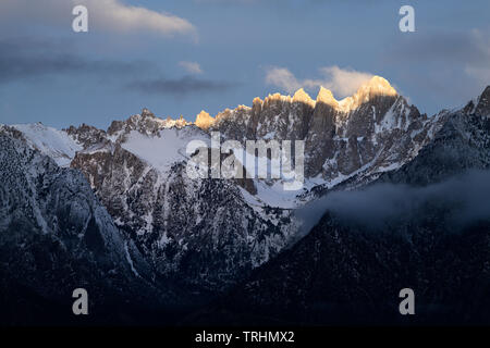 Dramatic light on Mt. Whitney near Lone Pine, California just below Mt. Whitney in the Eastern Sierra's.