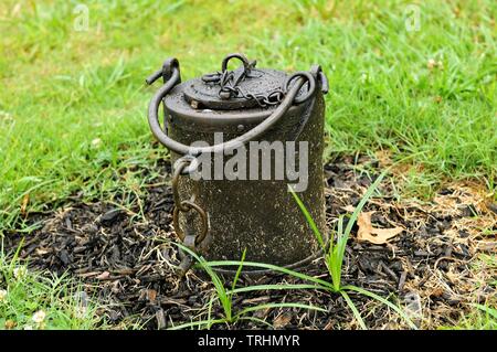 The old abandoned ordnance canister. Stock Photo