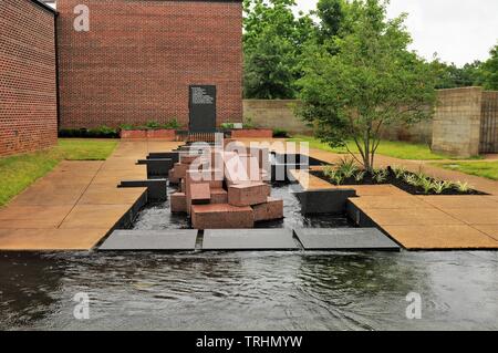 The courtyard of the Corinth Civil War Interpretive Center. Stock Photo