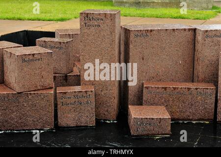 The courtyard of the Corinth Civil War Interpretive Center. Stock Photo