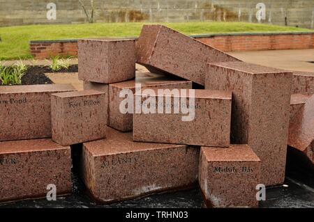 The courtyard of the Corinth Civil War Interpretive Center. Stock Photo