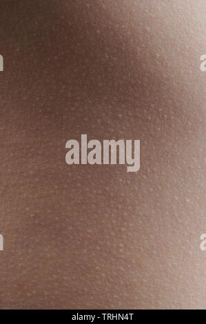 Clean empty brown human skin background close up view Stock Photo