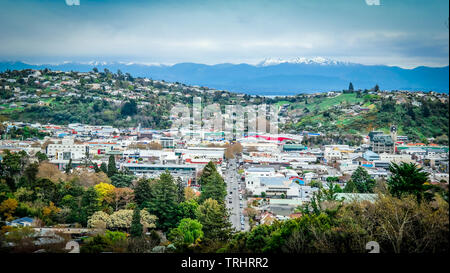 View of Mount Arthur and Nelson from the Centre of New Zealand. Stock Photo