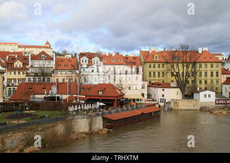 Vue du Pont Charles sur la rivière Vltava et le centre-ville. Prague. Czech Republic. Stock Photo