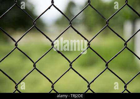 Metal grid, close up, macro Stock Photo