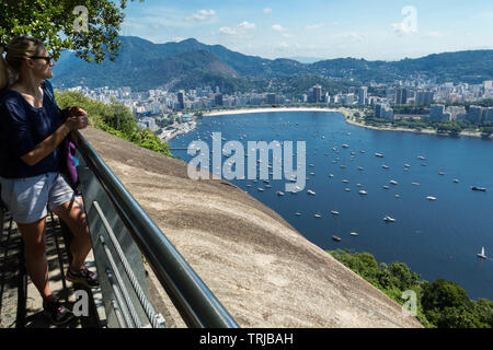 Traveller in Rio de Janeiro, Brazil Stock Photo