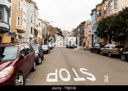 Roads of San Francisco, California, USA Stock Photo