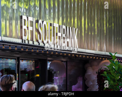 BFI Southbank - the entrance to the British Film Institute Southbank Cinema on London's Southbank complex Stock Photo