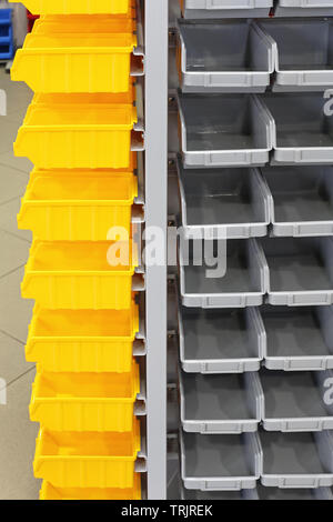 Small Parts Storage Organizer Plastic Bins Empty Stock Photo - Alamy