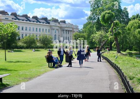 London, UK - 6th June 2019: Beautiful afternoon in Regents Park. Stock Photo