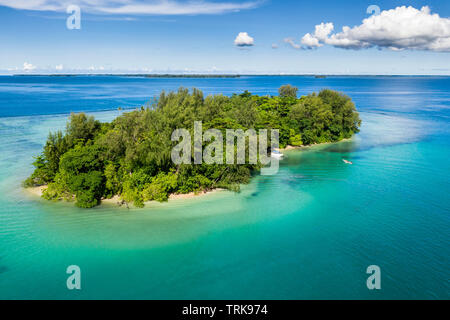 Aerial View of Lissenung Island, New Ireland, Papua New Guinea Stock Photo