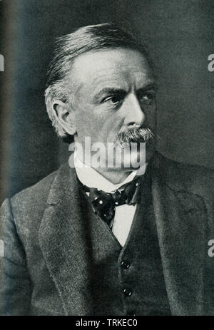 The photo dates to 1922. The caption reads: The Right Hon. David Lloyd George. Who became Prime Minister of England, December 6, 1916. His work during the war was of great importance, first as Chancellor of the Exchequer, and then Minister of Munitions, and after the death of Kitchner as Minister of War. Stock Photo