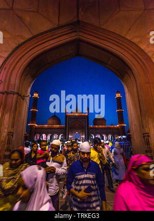 Day Trip to Jama Masjid, Old Delhi, India - The largest mosque of India Stock Photo