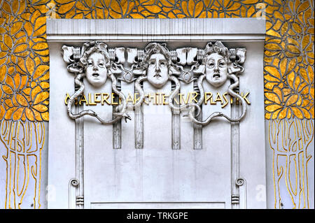 Detail of the Facade of The Secession Building (Wiener Secessionsgebaude), exhibition hall built in 1897 Stock Photo