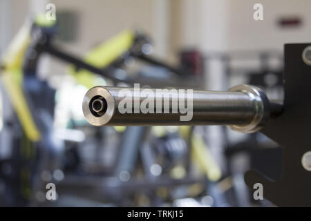 barbell bar . sports equipment concept Stock Photo