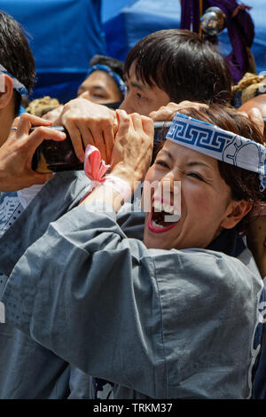 TOKYO, JAPAN, May 12, 2019 : Kanda Matsuri (or Kanda Festival) is one of the great Shinto festivals of Tokyo and is held in May, in odd-numbered years Stock Photo