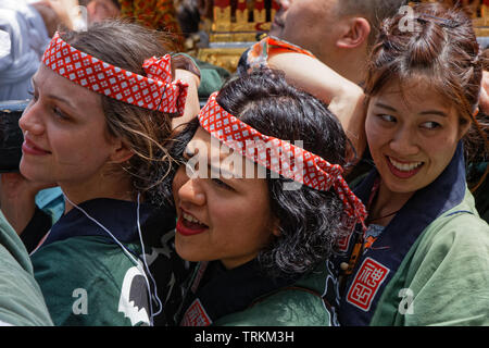 TOKYO, JAPAN, May 12, 2019 : Kanda Matsuri (or Kanda Festival) is one of the great Shinto festivals of Tokyo and is held in May, in odd-numbered years Stock Photo