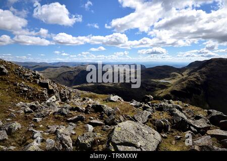 White clouds over the Lake District Stock Photo