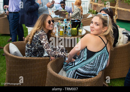 London, UK. 8th June, 2019, Made in Chelsea’s Amelia Mist at Chestertons polo in the park 2019,   Credit: Quan Van/Alamy Live News Stock Photo
