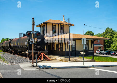 Gettysburg and Harrisburg Railroad Depot, West Railroad Street, Gettysburg, Pennsylvania Stock Photo