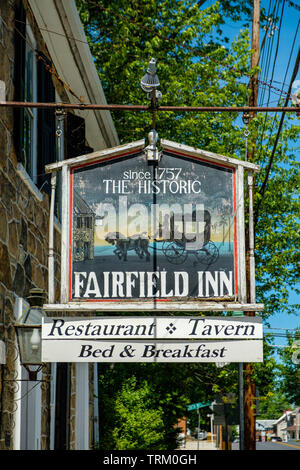 Fairfield Inn, 15 West Main Street, Fairfield, Pennsylvania Stock Photo