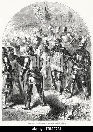 The battle of Agincourt Illustration from Cassell s Illustrated ...