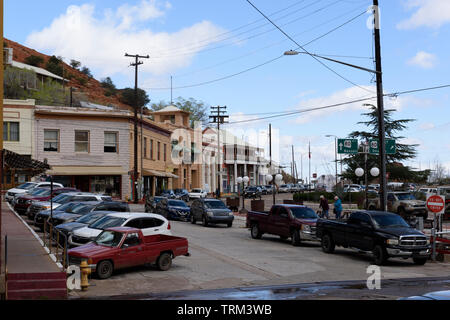 Bisbee, AZ/USA - 03-13-2019:  Street View of the town of Bisbee, AZ during the daytime. Stock Photo