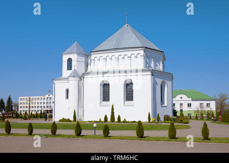 Church of St. Michael the Archangel on a sunny April day. Smorgon, Belarus Stock Photo