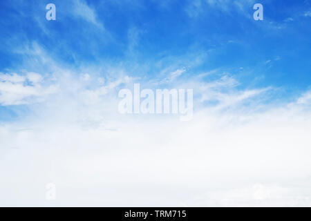 Blue sky with the white clouds Stock Photo
