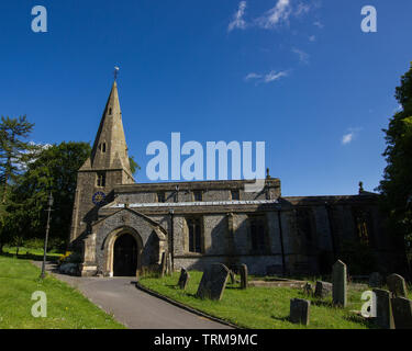 St Michaels and all angels church, Taddington village Derbyshire UK Stock Photo