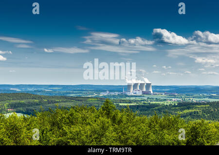 Nuclear power plant Temelin in Czech Republic. Europe. Stock Photo