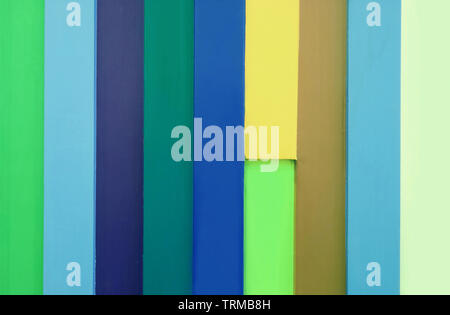 Front View of Multi-colored Wooden Plank for Background or Banner Stock Photo