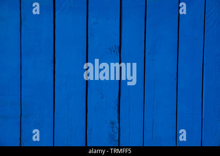 Background in old wooden plank painted blue Stock Photo