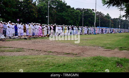 Calcutta, India - Jun 5, 2019: Muslim people are celebrating Eid al fitar Stock Photo
