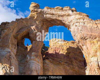 Grosvenor Arch, Cottonwood Wash Road 400, Grand Staircase-Escalante National Monument south of Cannonville, Utah. Stock Photo