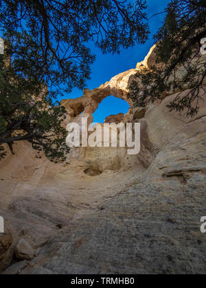 Grosvenor Arch, Cottonwood Wash Road 400, Grand Staircase-Escalante National Monument south of Cannonville, Utah. Stock Photo