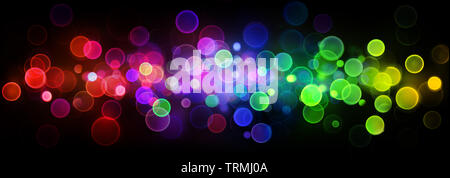 Vintage Abstract Bokeh Colorful Lights On Black Stock Photo