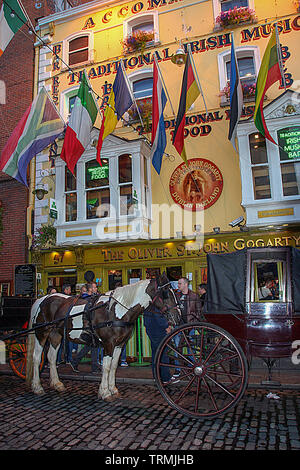 At Dublin - Ireland - On 08/23/2014 - One of typical irish pubs in Dublin temple bar Stock Photo