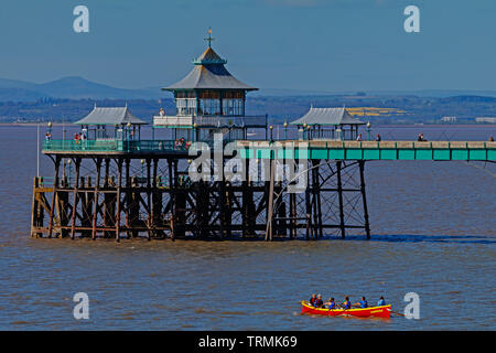 Pier and pilot gig on a sunny day Stock Photo